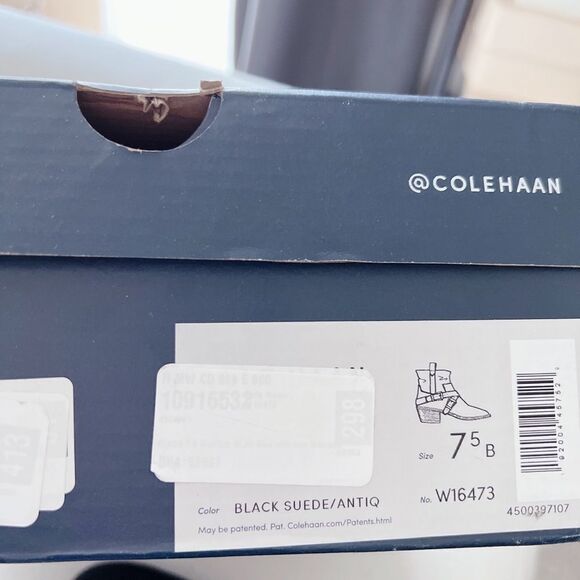 cole haan jensynn suede black bootie size 7.5B - Picture 9 of 9